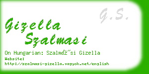 gizella szalmasi business card